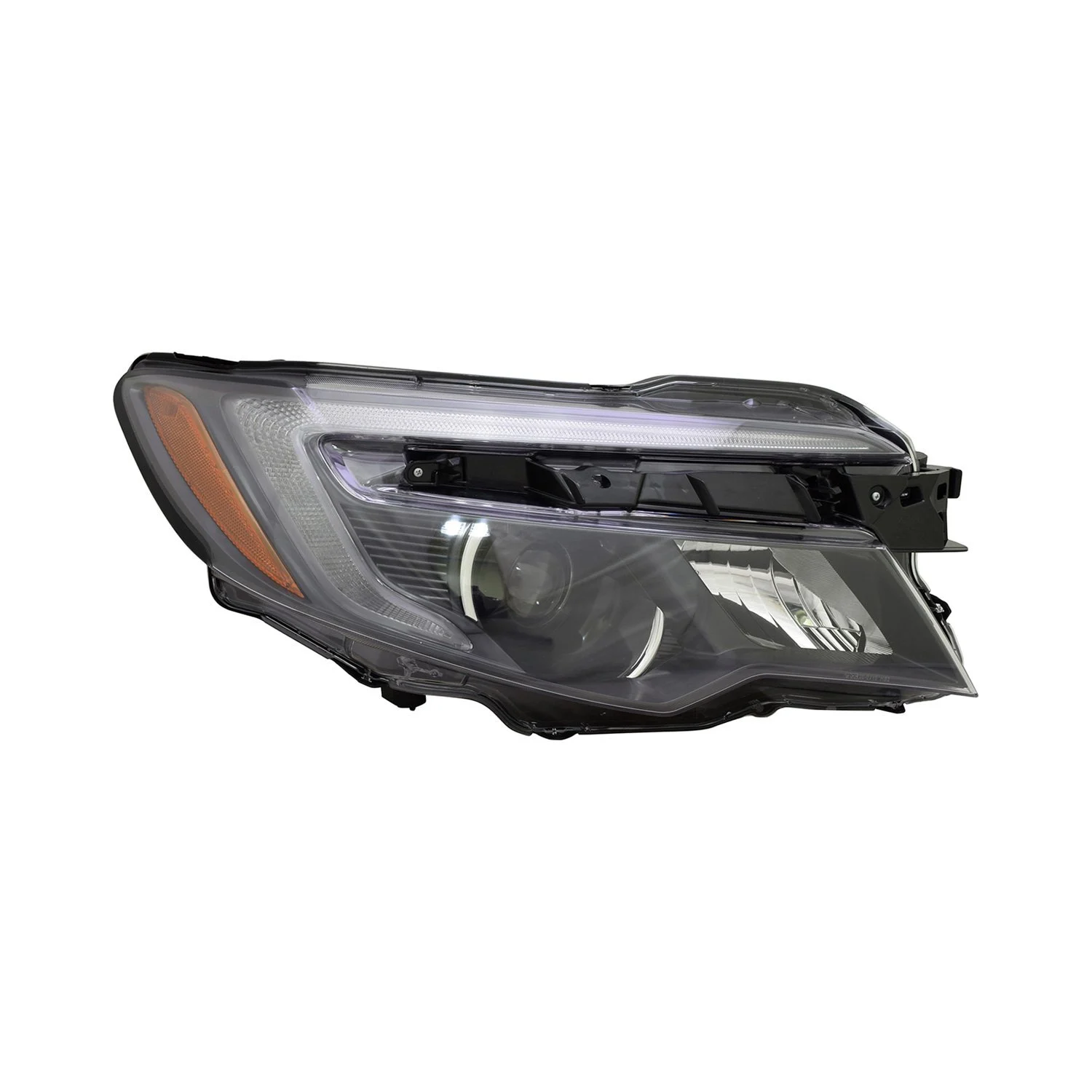 Headlight Assembly Composite Right Halogen w/o Auto Dimming w/Auto On/Off w/LED Daytime Running Lamps for Honda Pilot Ridgeline