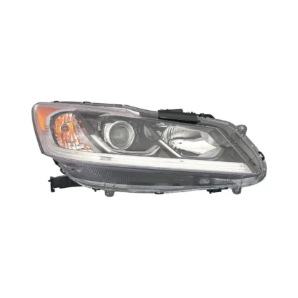 Headlight Assembly Composite Right Halogen w/o DRL CAPA for Honda Accord Sedan LX 2016–2017