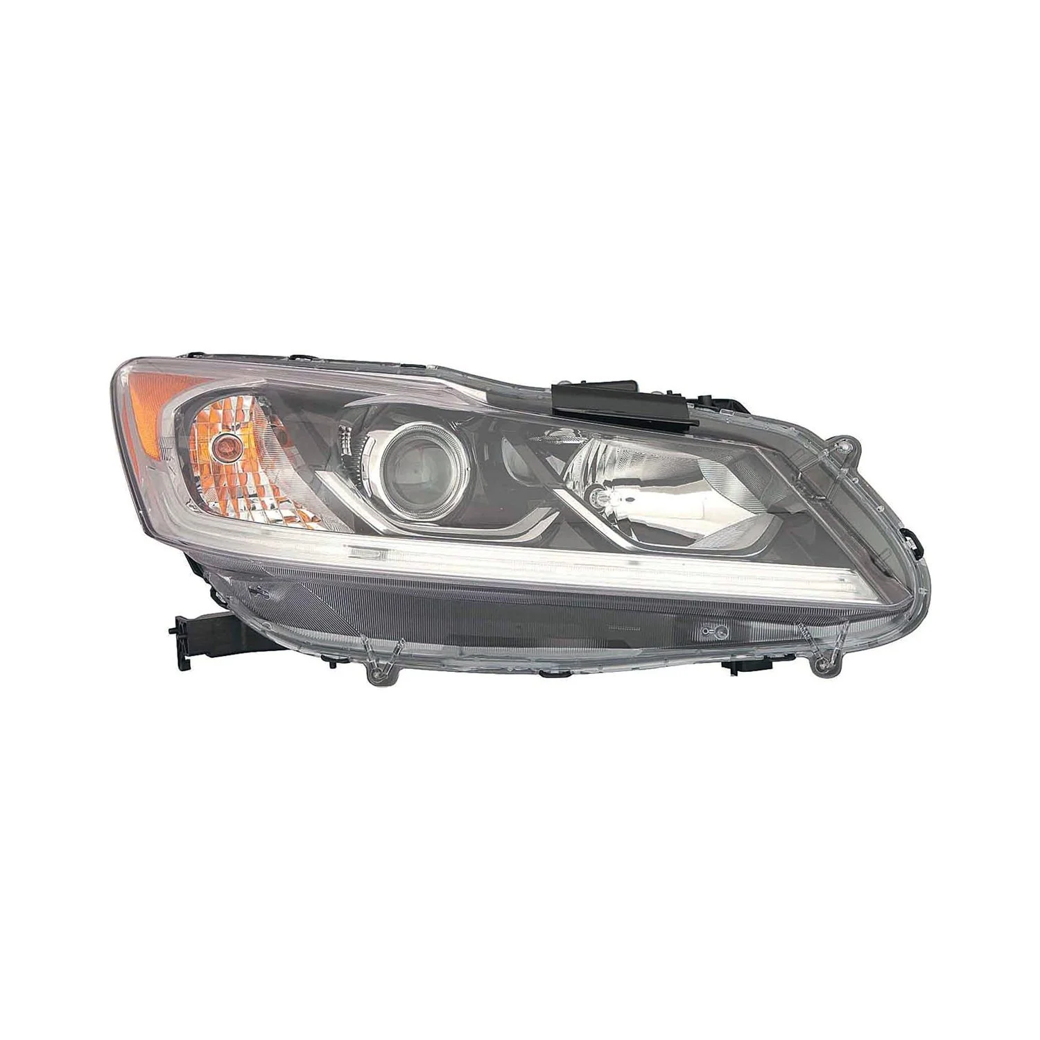 Headlight Assembly Composite Right Halogen w/o DRL CAPA for Honda Accord Sedan LX 2016–2017