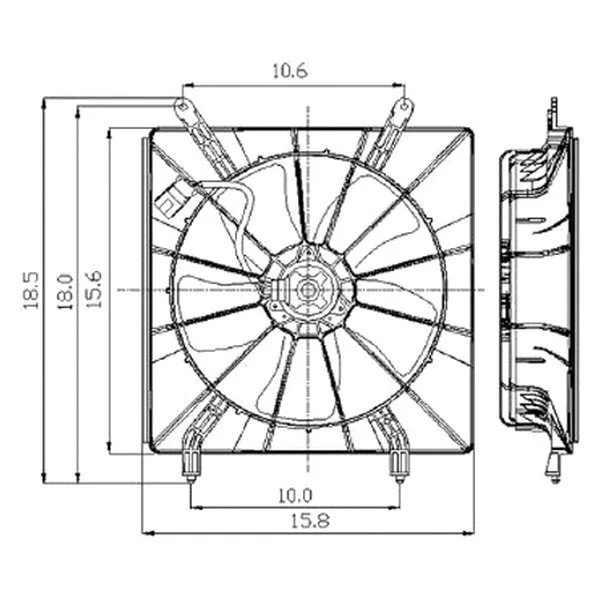 Engine Cooling Fan Assembly Includes Motor/Blade/Shroud for Honda CR-V 2002–2004