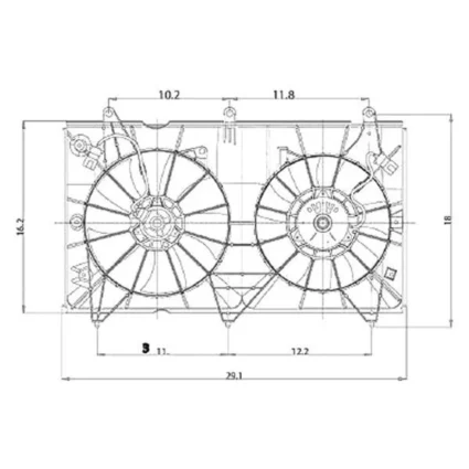Engine Cooling Fan Assembly Dual Fan Assembly Denso Design for Honda Accord 2003–2005