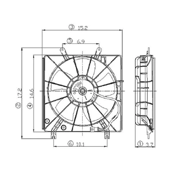 Engine Cooling Fan Assembly Left Includes Motor/Blade/Shroud Denso Design for Honda Accord 2003–2005