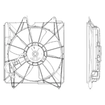 Engine Cooling Fan Assembly Left Motor/Blade/Shroud Assy for Honda Accord Coupe 2008–2012