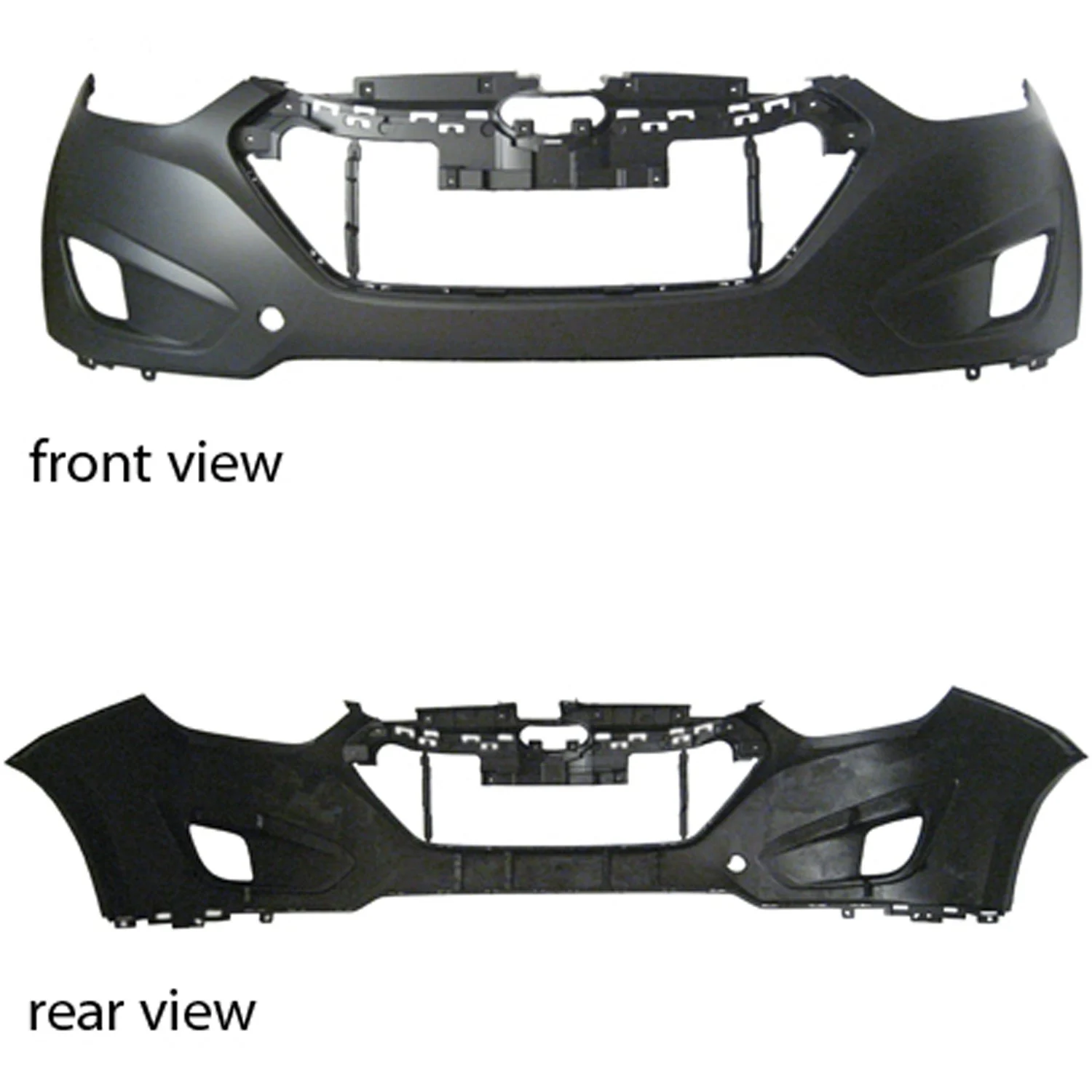 Bumper Cover Front Primed CAPA for Hyundai Tucson 2010–2015