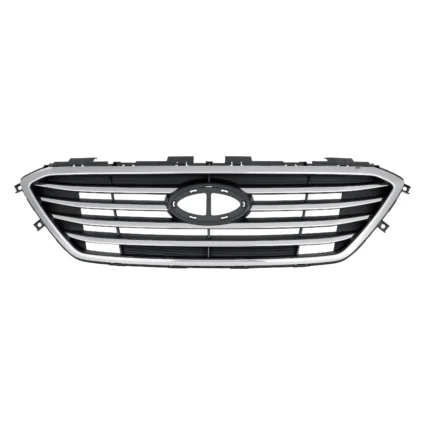 Grille Assembly Standard Type w/o Auto Cruise w/Chrome Molding Silver for Hyundai Sonata 2015–2017