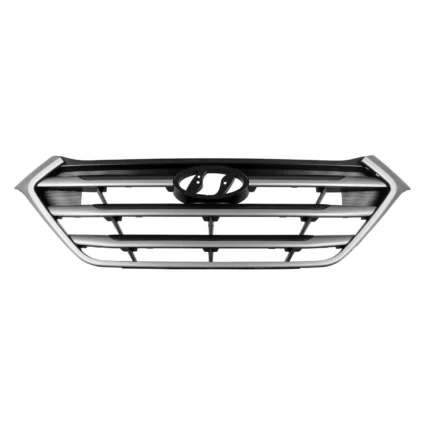 Grille Assembly w/o Pedestrian Recognition Black/Chrome for Hyundai Tucson 2016–2017