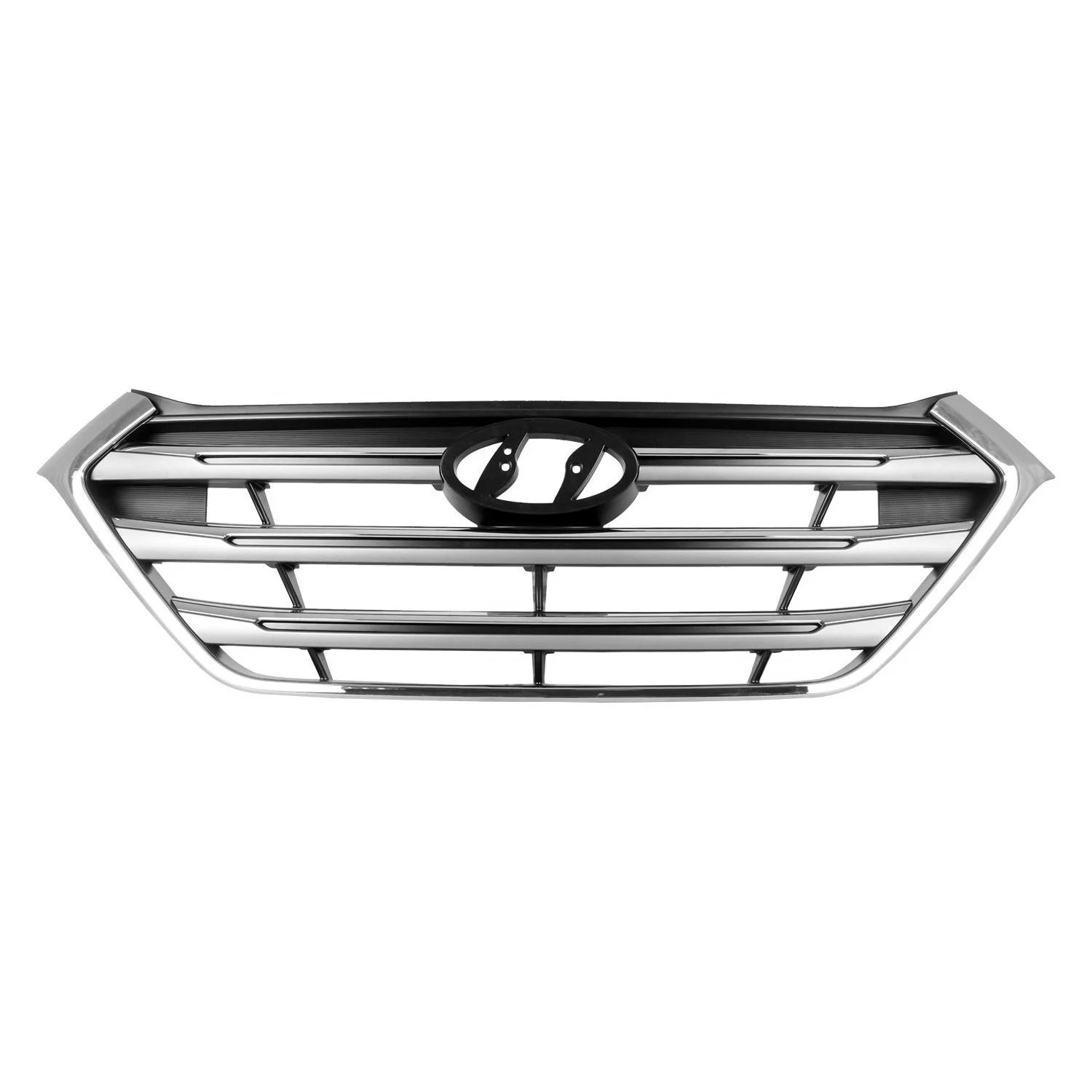 Grille Assembly w/Pedestrian Recognition Silver/Chrome Molding for Hyundai Tucson 2016–2017