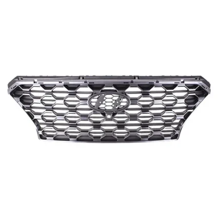 Grille Assembly Satin Chrome Dark Chrome w/Front View Camera for Hyundai Santa Fe 2019–2020