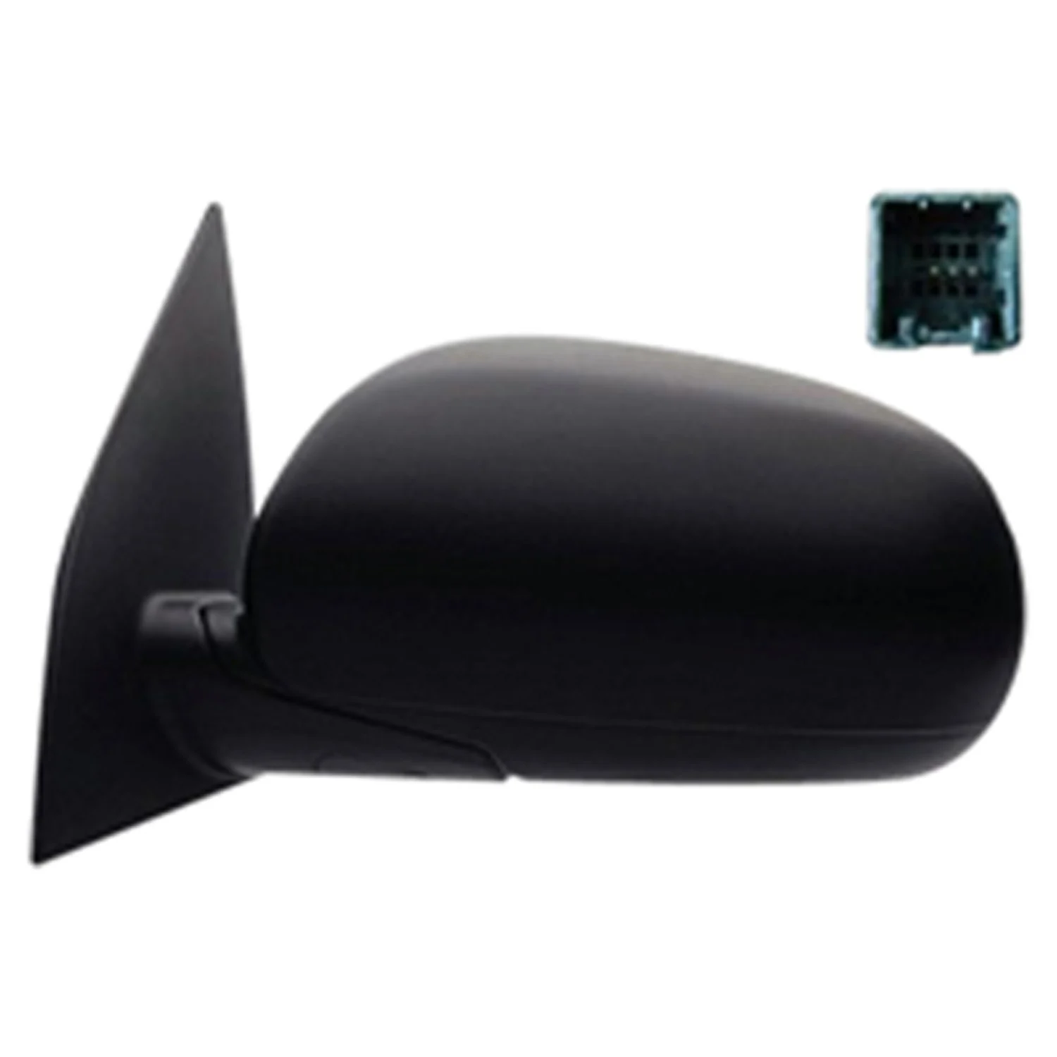 Door Mirror Assembly Left Power Textured Black for Hyundai Accent Hatchback 2010–2011