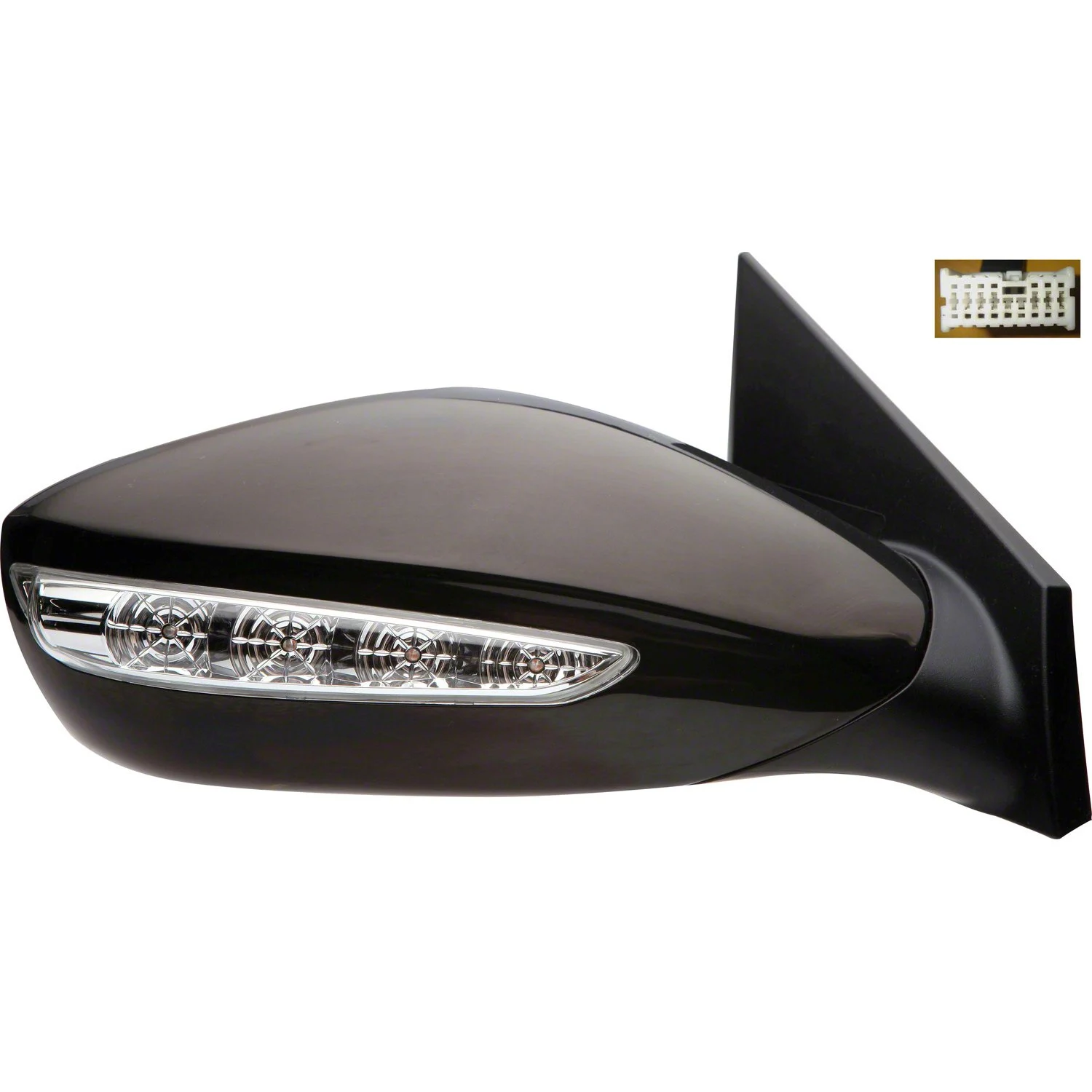 Door Mirror Assembly Right Power Non-Heated w/Signal Lamp for Hyundai Sonata 2011