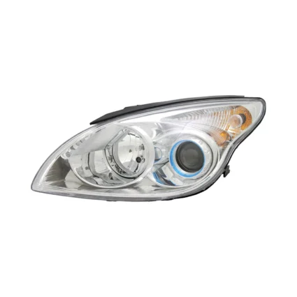 Headlight Assembly Composite Left From 7-1-09 w/o Chrome Ring Cornering Lamp Bezel CAPA for Hyundai Elantra Hatchback 2010–2012