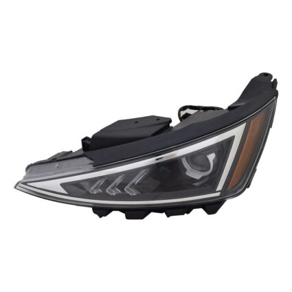 Headlight Assembly Composite Left Halogen w/o LED Daytime Running Lamps Korea Built for Hyundai Elantra 2019–2020