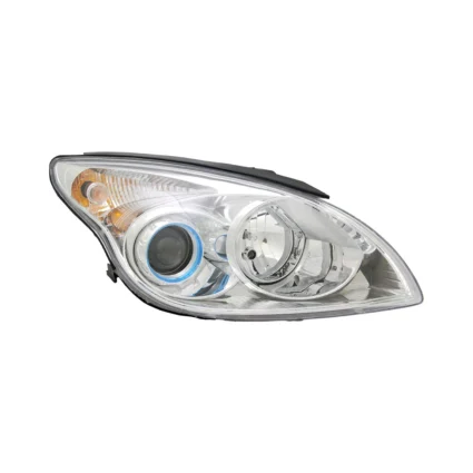 Headlight Assembly Composite Right From 7-1-09 w/o Chrome Ring Cornering Lamp Bezel CAPA for Hyundai Elantra Hatchback 2010–2012