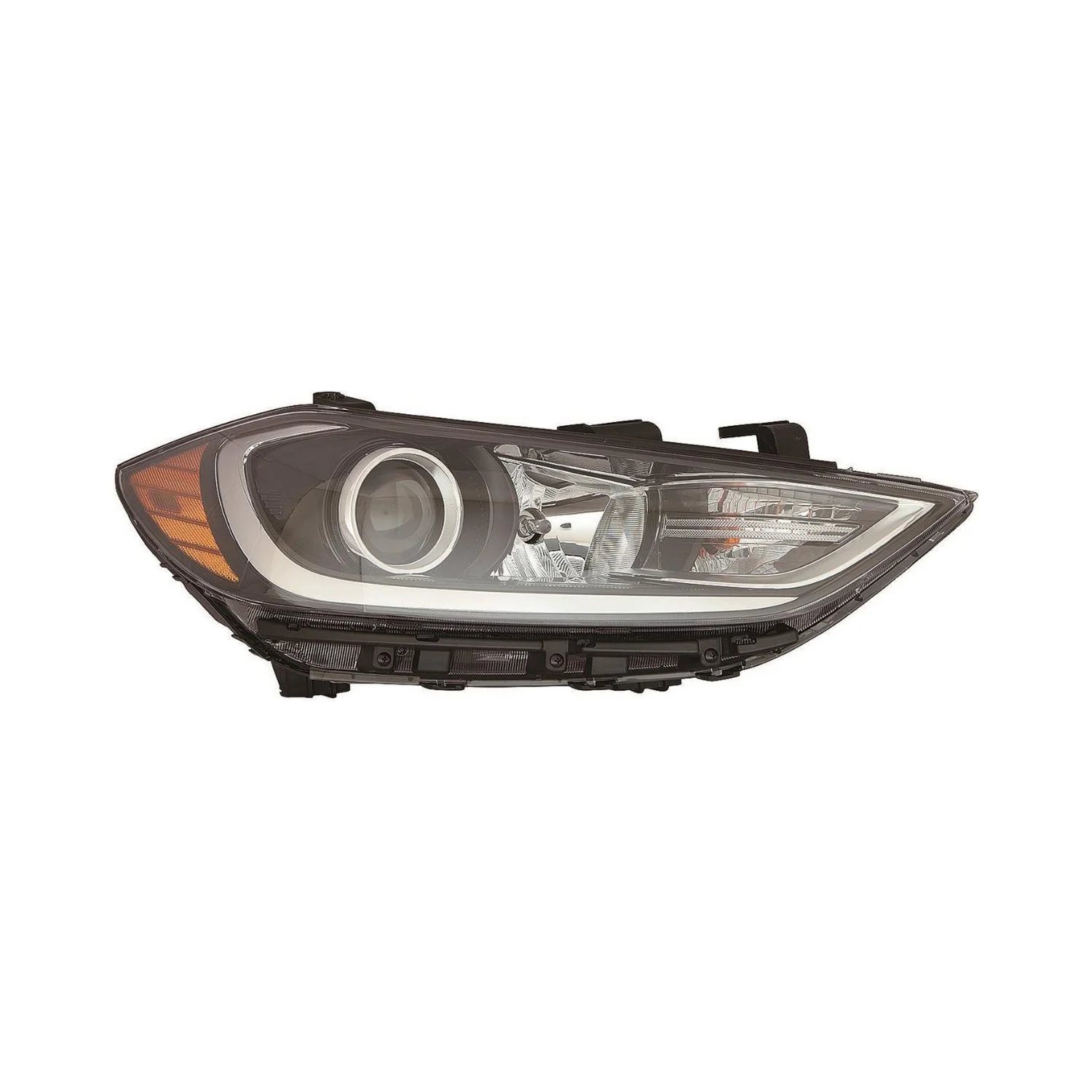 Headlight Assembly Composite Right Halogen w/o DRL Korea Built for Hyundai Elantra 2017–2018