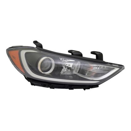 Headlight Assembly Composite Right HID w/Dynamic Bending CAPA for Hyundai Elantra 2017–2018