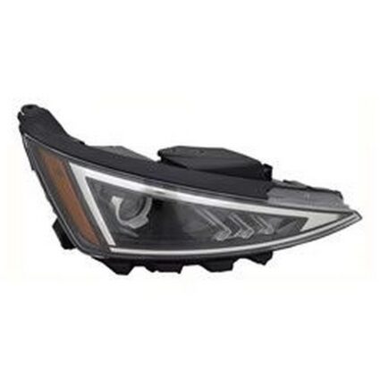 Headlight Assembly Composite Right Halogen w/o LED Daytime Running Lamps Korea Built for Hyundai Elantra 2019–2020