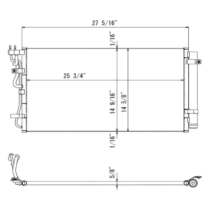 A/C Condenser for Hyundai Genesis Sedan 2009–2012