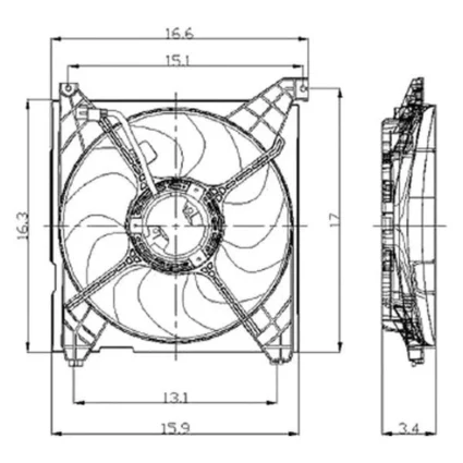 Engine Cooling Fan Assembly Single Fan Assembly for Hyundai Sonata XG300 XG350 Kia Magentis Optima