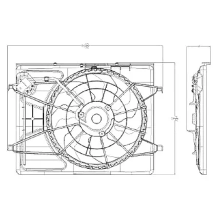 Engine Cooling Fan Assembly for Hyundai Elantra 2007–2010