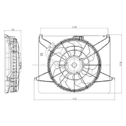 Engine Cooling Fan Assembly for Hyundai Sonata 2006–2008