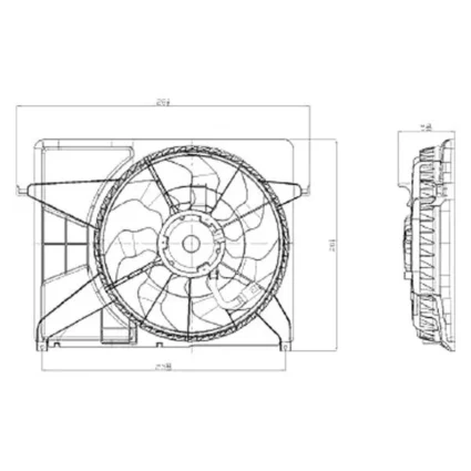 Engine Cooling Fan Assembly for Hyundai Sonata 2006–2008
