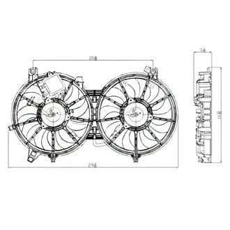 Engine Cooling Fan Assembly for INFINITI EX35 G35 G37 Nissan 370Z