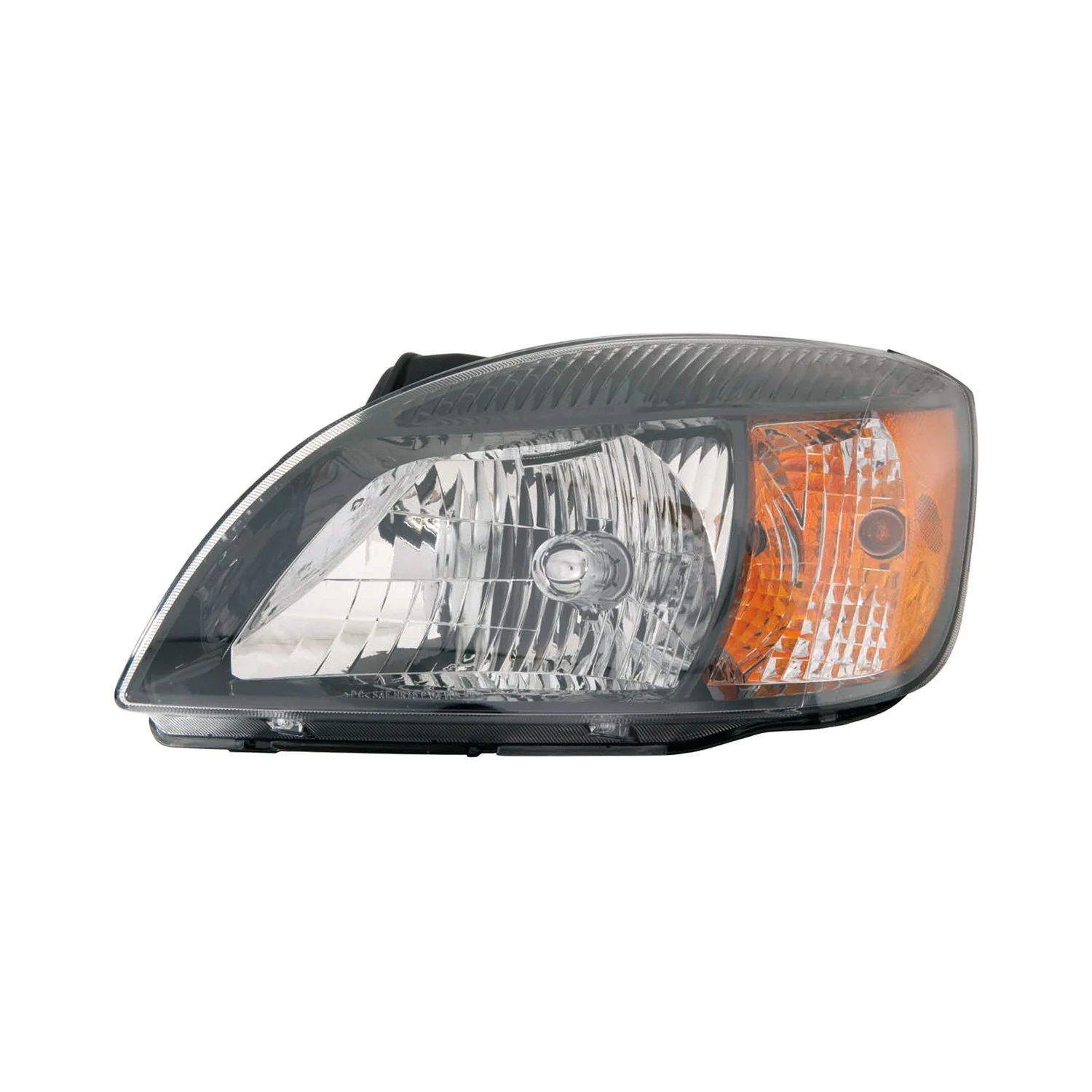 Headlight Assembly Composite Left Type 2 w/Amber Reflector Smote Glass Trim for Kia Rio Sedan 2010–2011