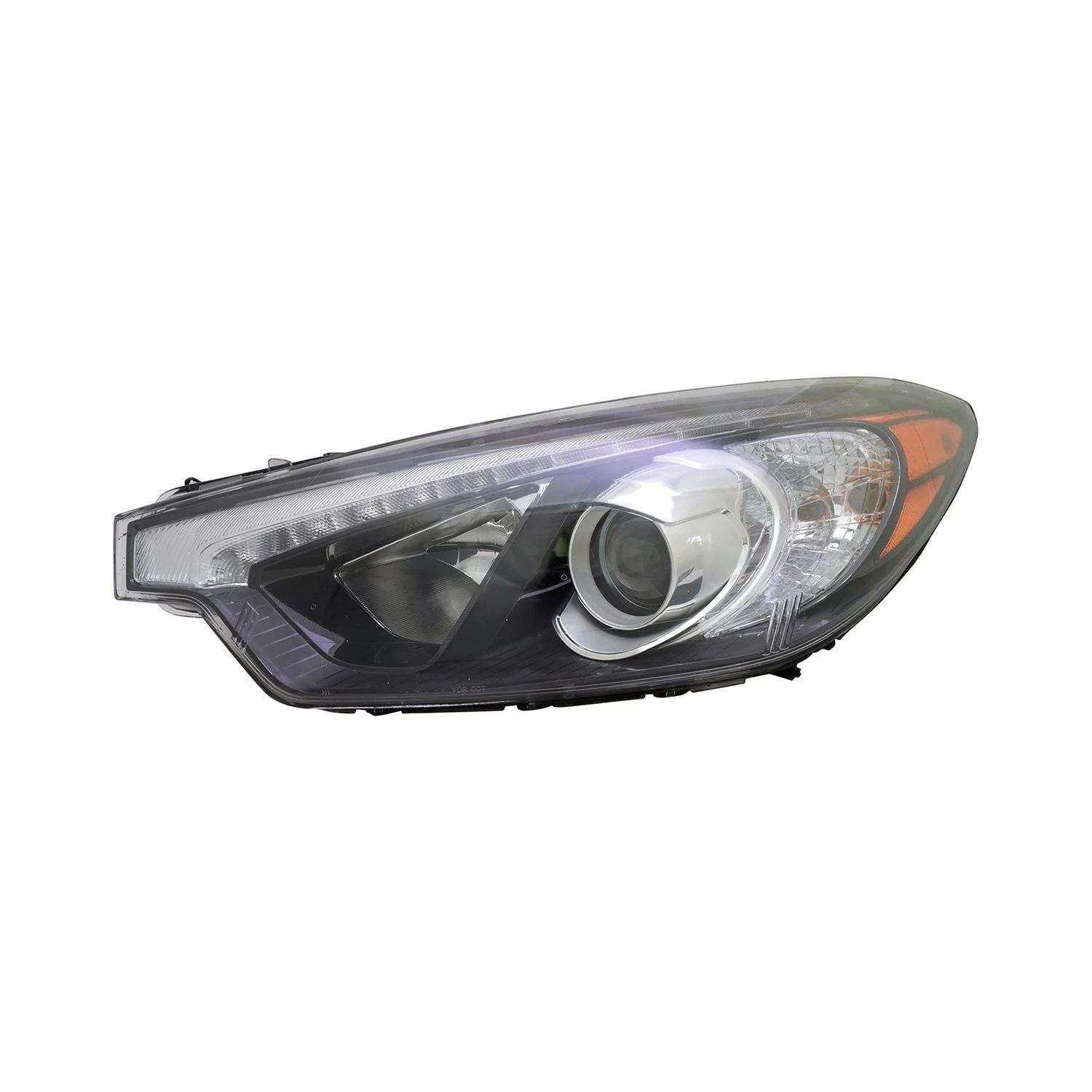 Headlight Assembly Composite Left Halogen w/LED Position Lamp From 10-17-14 for Kia Forte Sedan 2015–2016