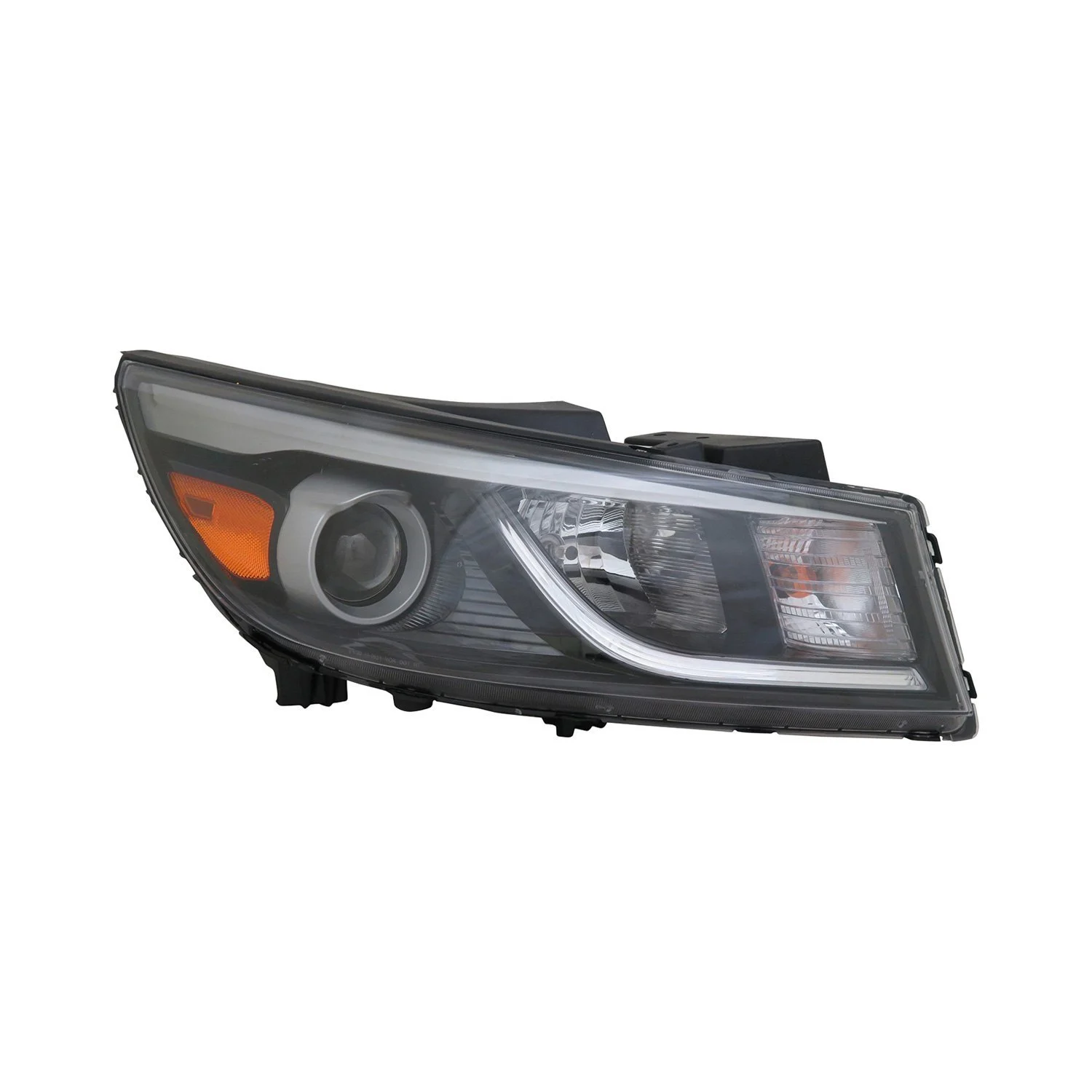 Headlight Assembly Composite Right Halogen w/String LED Driver Running Lamp for Kia Sedona L LX EX 2015–2018
