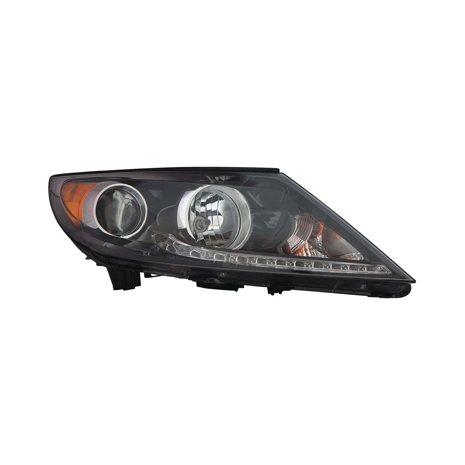 Headlight Assembly Composite Right w/o LED Accent Light for Kia Sportage 2013–2016