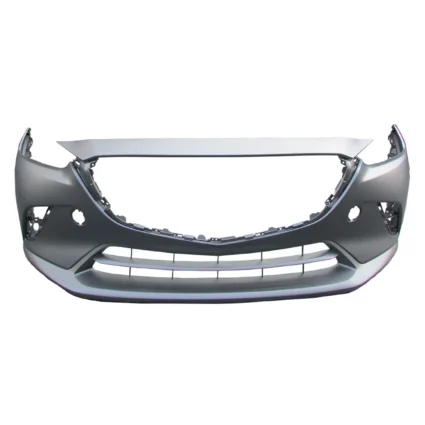 Bumper Cover Front w/o Chrome Molding Smooth Upper/Textured Center & Lower Primed CAPA for Mazda CX-3 2016–2022