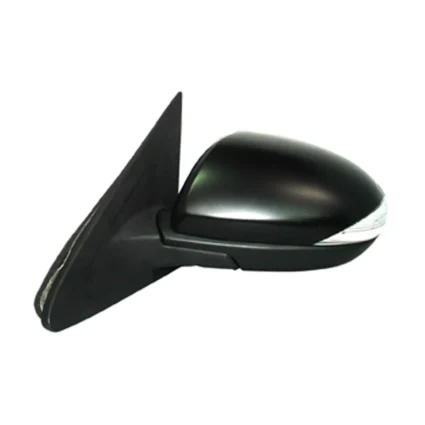 Door Mirror Assembly Left Power Non-Heated w/Signal Lamp w/o BSD w/Cover Black PTM for Mazda 3 2010–2013