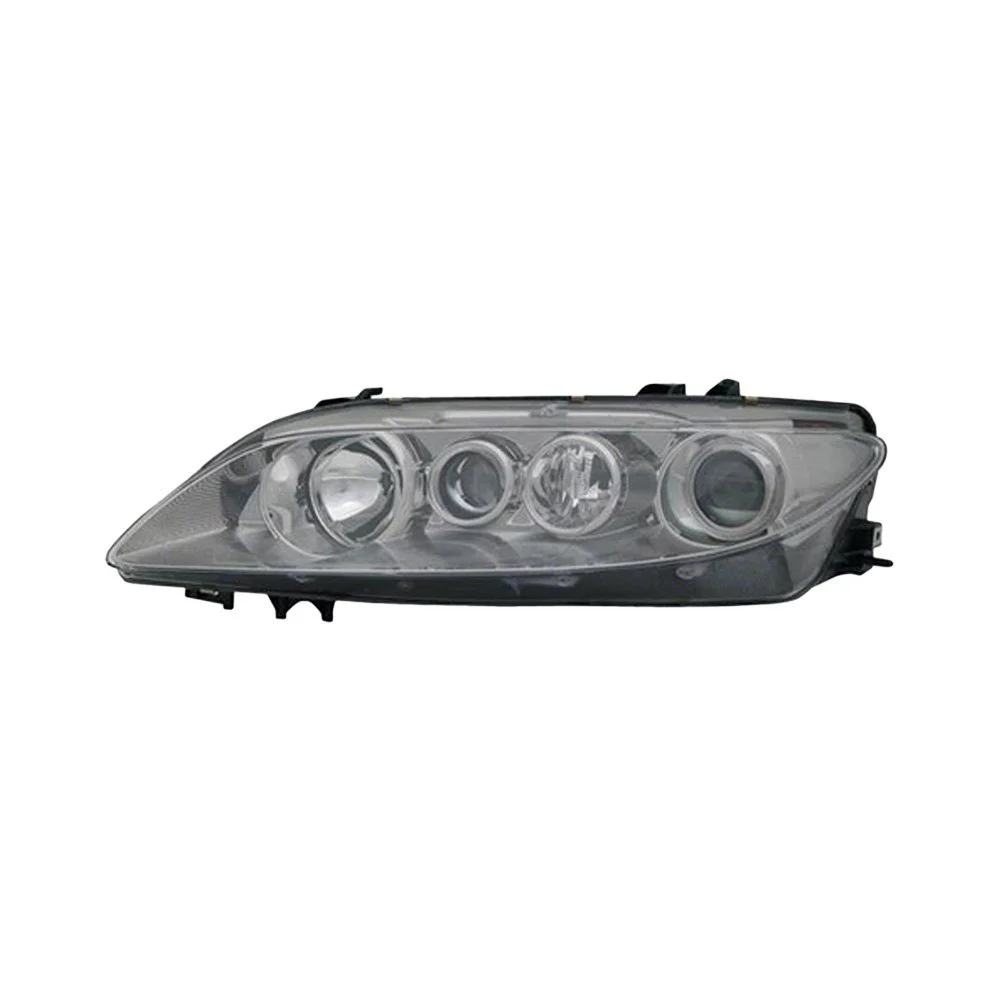 Headlight Assembly Composite Left w/Fog Lamps Type 2 Lens & Body for Mazda 6 2003–2005