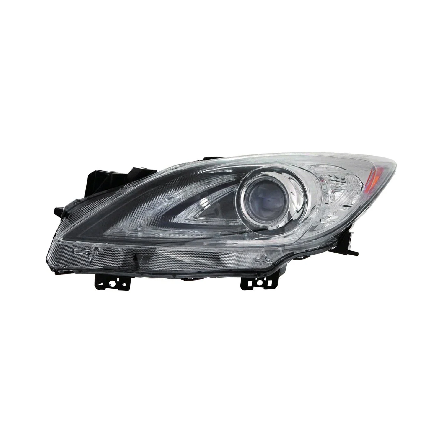 Headlight Lens Housing Left HID w/o Auto Level Control w/o DRL for Mazda 3 Sedan Hatchback 2010–2011
