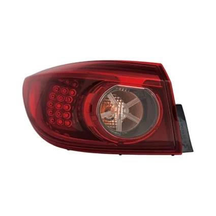 Tail Light Assembly Left Outer LED Type Smoke for Mazda 3 Sedan 2014–2015