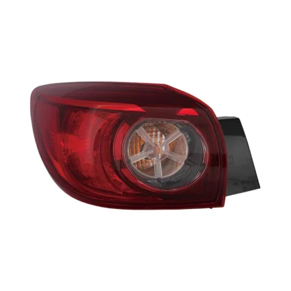 Tail Light Assembly Left Outer Clear Bulb Type Japan/Mexico Built CAPA for Mazda 3 Hatchback 2014–2018