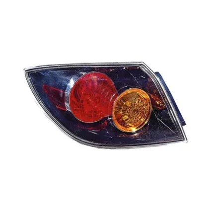 Tail Light Housing Left w/o LED Includes Lens for Mazda 3 Hatchback 2004–2006