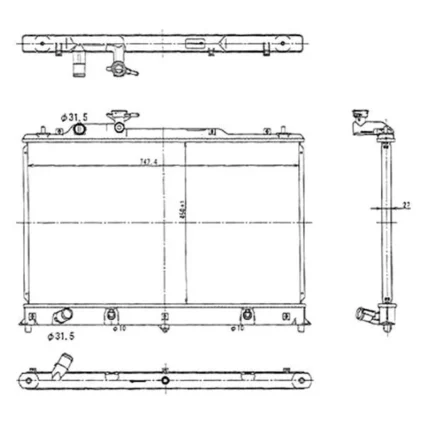 Radiator for Mazda CX-7 2007–2009