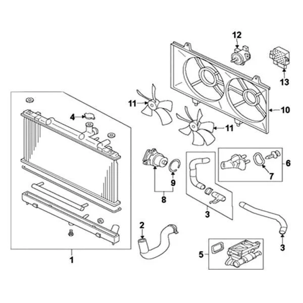 Radiator for Mazda 6 2011–2013