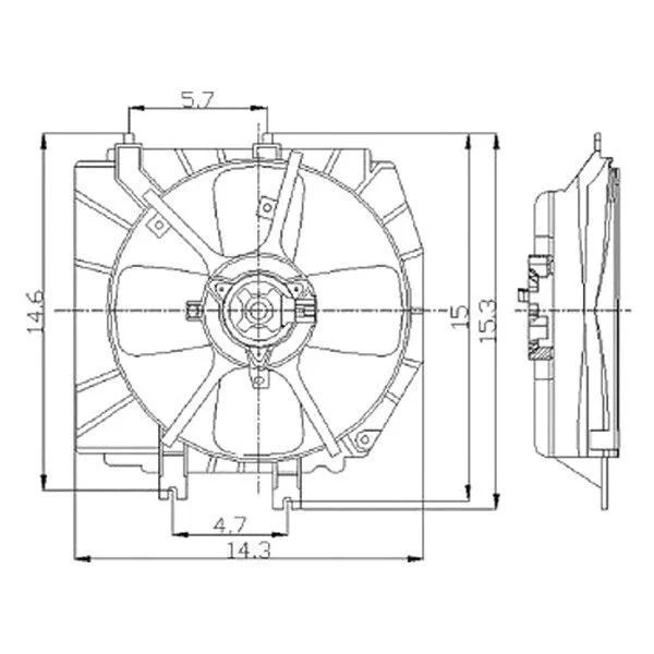 Engine Cooling Fan Assembly Left for Mazda Protege 1999–2002