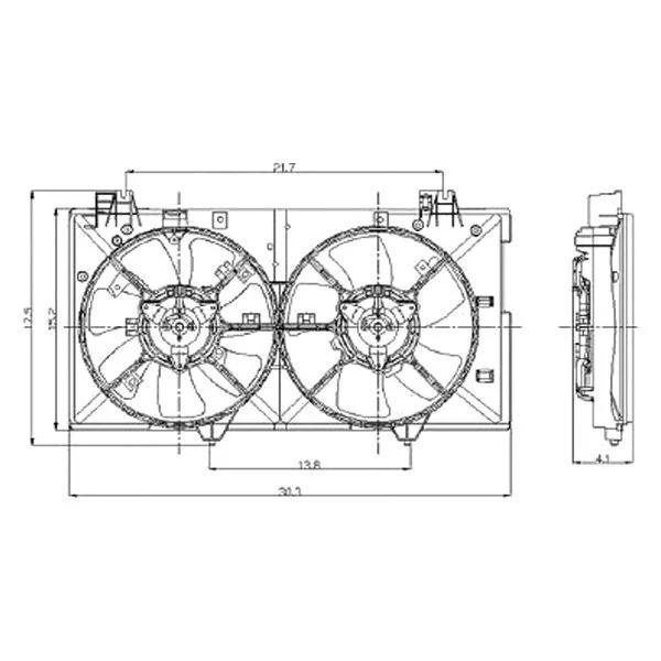 Engine Cooling Fan Assembly for Mazda 6 2003–2008