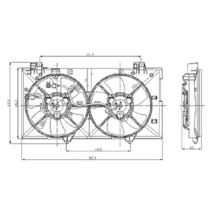 Engine Cooling Fan Assembly for Mazda 6 S 2003–2005