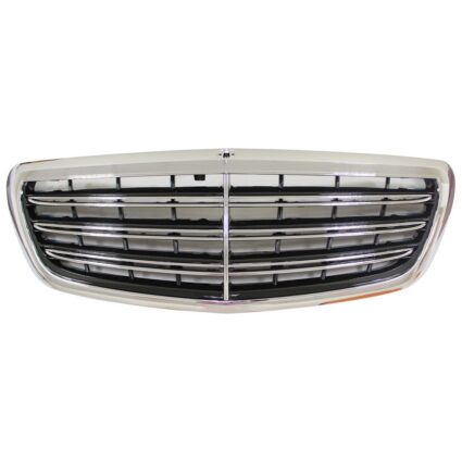 Grille Assembly W222 w/o Dist Cruise Control w/o Surround View w/o Night View for Mercedes-Benz S450 S560