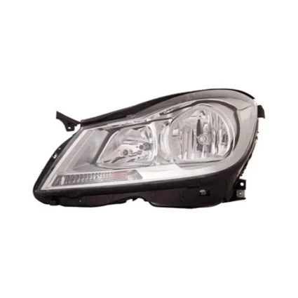 Headlight Assembly Composite Left W204 w/o Cornering Lamps Chrome CAPA for Mercedes-Benz C250 C350 C63 AMG