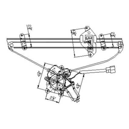 Window Regulator Front Right Regulator & Motor Assembly for Mitsubishi Lancer Sedan ES OZ Rally LS 2002–2003