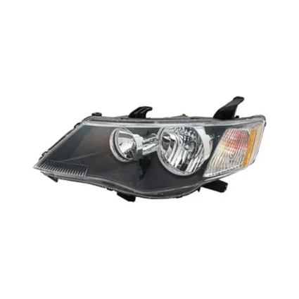 Headlight Assembly Composite Left Halogen Matte Black Bezel CAPA for Mitsubishi Outlander 2007–2008