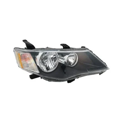 Headlight Assembly Composite Right Halogen Matte Black Bezel CAPA for Mitsubishi Outlander 2007–2008
