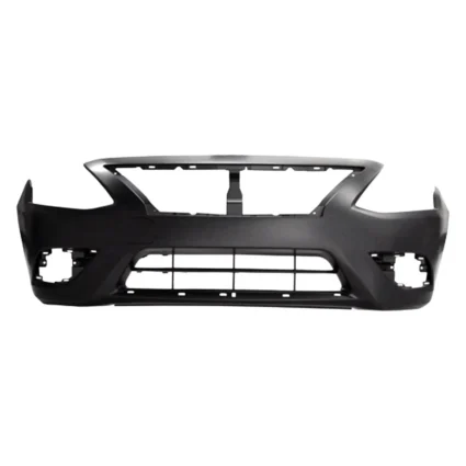 Bumper Cover Front w/Chrome Insert Primed CAPA for Nissan Versa Sedan 2015–2018
