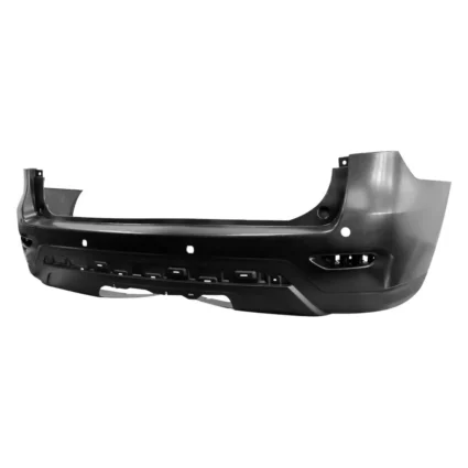 Bumper Cover Rear w/Object Sensors w/Towing Hitch Textured Lower Primed CAPA for Nissan Pathfinder 2013–2016