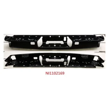 Bumper Face Bar Rear w/Tow Hitch w/Blind Spot Detection Black for Nissan TITAN TITAN XD